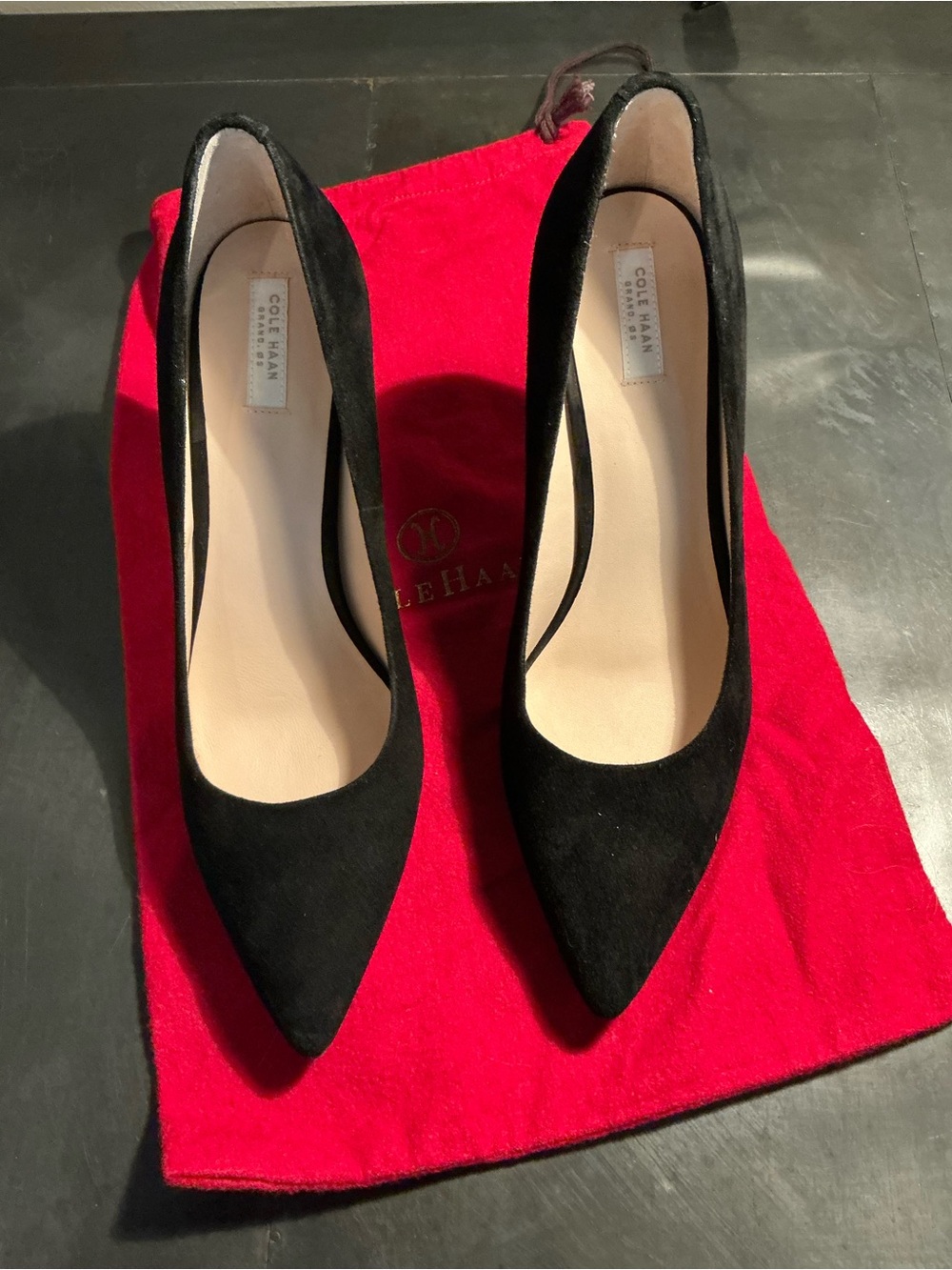 ‼️NEW Cole Haan Black Suede Pointed-Toe Pumps
